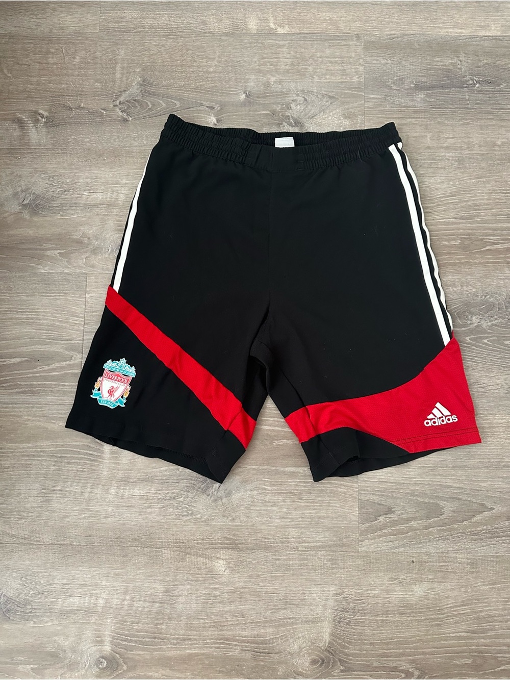Vintage Adidas Liverpool FC Third Shorts 2007 2008 Black Red Men's Size Large